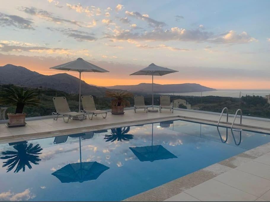 Villa Vuna - Private Pool -Sea View Chania  Exterior photo